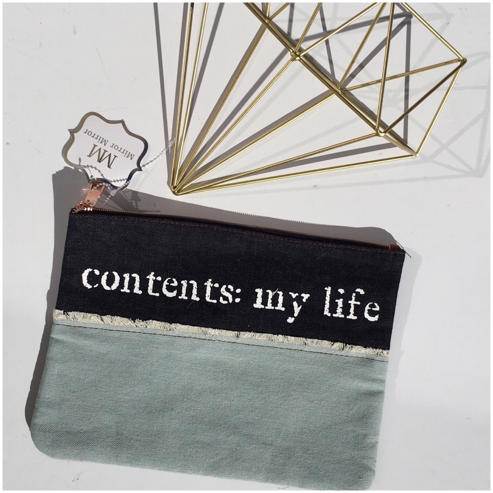 Light & Dark Wash Denim Clutch
